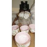 A Royal Albert Braemar part tea set together with a pair or Ross London Stereo Prism binoculars