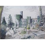 Andrew Coslett Cyfarthfa Castle Watercolour Signed Together with decorative prints