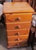 A modern pine chest of drawers