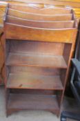 An oak bookcase/ magazine rack