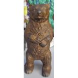 A Metal bear money box, together with an electroplated tea pot, Japanese porcelain bowl, pipe,