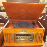 A Vintage Collection gramophone with tape deck and CD player (Sold as seen,