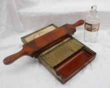 A Victorian Chemist's mahogany and brass mounted pill making slab by Maw Son & Thompson of London,