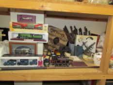 A Brodclair Putter Hornby 'O' guage locomotive and carriages together with a part tea set,