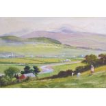 Walter Goddard Landscape scene Watercolour Signed Together with others by the same hand and a large