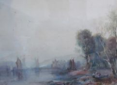 Albert Pollitt Conway Castle Watercolour Signed Together with two watercolours by Shaphall of