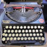 A Remington portable typewriter,