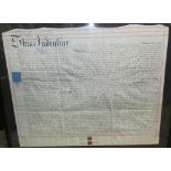 A framed indenture dated 1875,