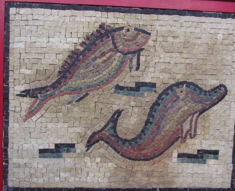 A mosaic picture of a fish, - Image 2 of 3