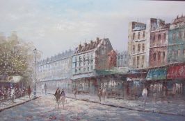 R Davey A continental street scene Oil on canvas Signed Together with a large collection of