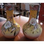 A pair of Japanese pottery vases