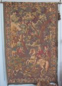 A large Belgian tapestry depicting a hunting scene