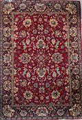 A large red ground rug