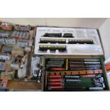 A Hornby King George V locomotive and tender, together with assorted 'N” gauge trains,