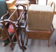 A towel rail together with a small barley twist towel rail,