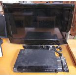 An LG 32” LCD television together with an LG DVD player (sold as seen,