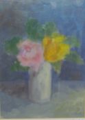 Judith Rosenthal Roses Acrylics Signed Together with four others by the same hand