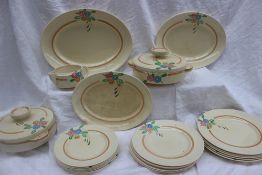 A Clarice Cliff Nosegay pattern part dinner service,