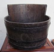 A coopered barrel planter