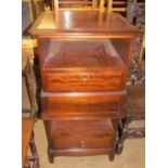 A pair of stag dressing tables together with an alabaster table lamp