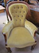 A Victorian mahogany framed spoon back chair,