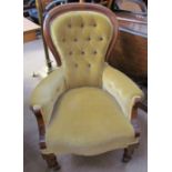 A Victorian mahogany framed spoon back chair,
