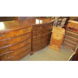 A 20th century walnut chest,