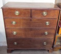 A George III oak chest,