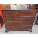 A George III mahogany chest of drawers,