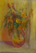 Judith Rosenthal Roses Acrylics Signed Together with four others by the same hand