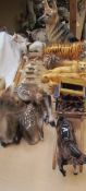 Assorted Beswick figures including A Beswick fireside German Shepherd, Beswick Tiger,