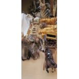 Assorted Beswick figures including A Beswick fireside German Shepherd, Beswick Tiger,