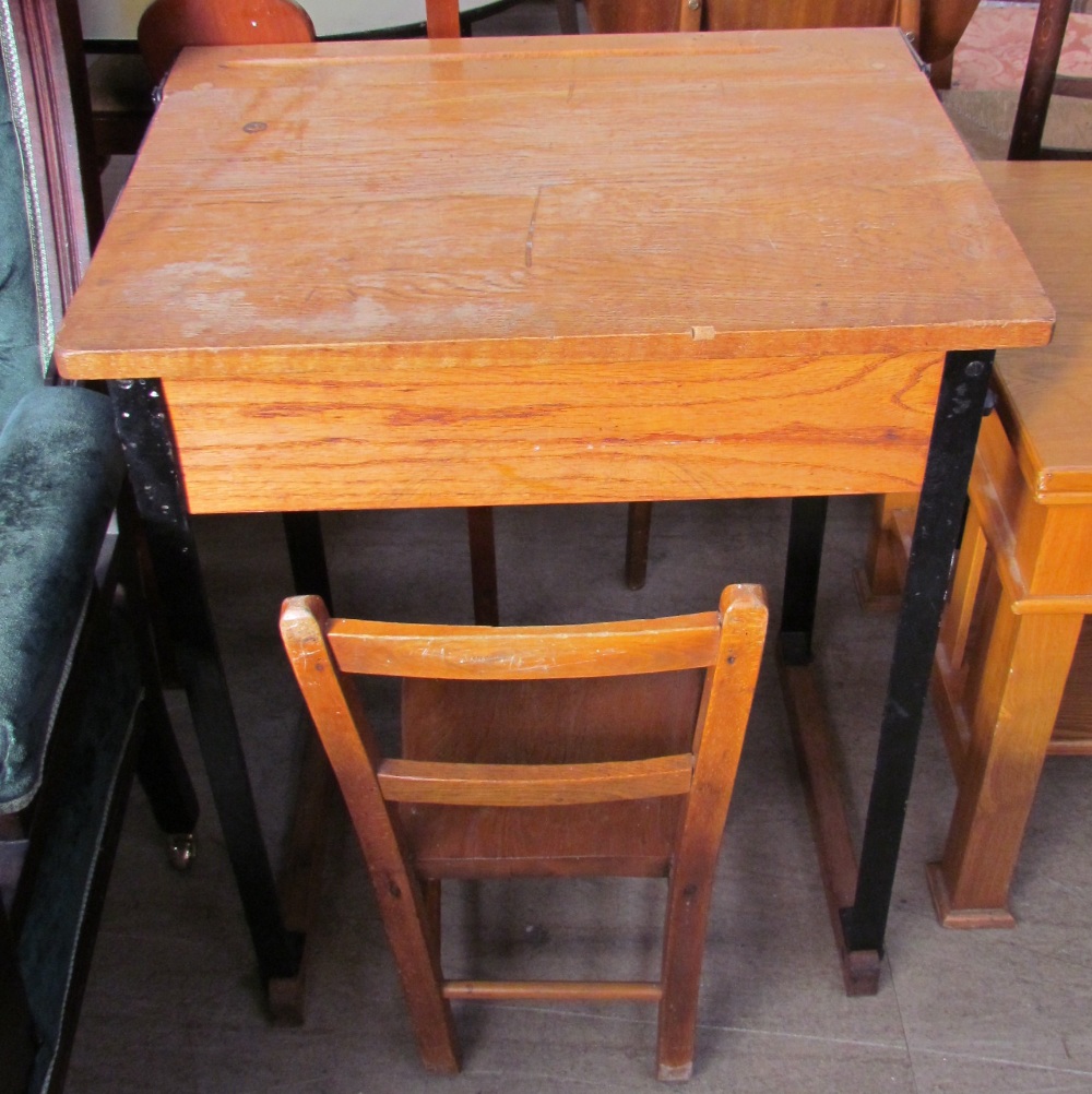 A school desk together with a child's chair - Image 2 of 2