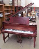 A John Broadwood & Sons grand piano, on square tapering legs,