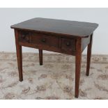 An 18th century oak side table,