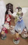 A collection of Royal Doulton figures including Lorraine, Sandra,