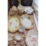 A collection of Crown Devon pottery including plates, bowls,