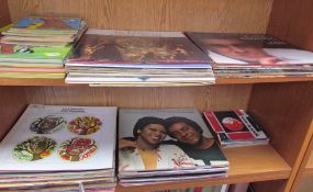 A collection of records including Johnny Mathis, Placido Domingo etc,