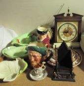 Carltonware dishes together with Crown Devon leaf plates, Royal Doulton Huntsman toby jug,