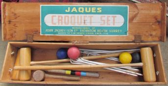 A John Jacques & Son croquet set,