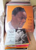 A collection of LP's and singles including Nat King Cole, The Salvation Army, great fairy stories,