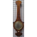 A Victorian rosewood banjo barometer,