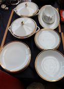 A Czechoslovakian Brigita pattern cream and gilt part dinner set ***PLEASE NOTE THAT THIS LOT WILL