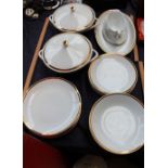 A Czechoslovakian Brigita pattern cream and gilt part dinner set ***PLEASE NOTE THAT THIS LOT WILL