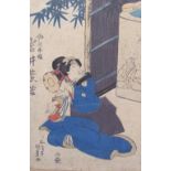 Assorted Japanese woodblock prints together with other prints