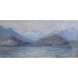 Emily Warren A lake scene Watercolour Signed Together with a collection of watercolours by H. S.