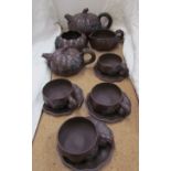 A Yixing pottery part tea set