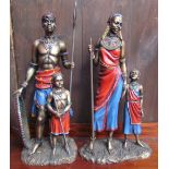 Two Leonardo collection Masai figures with children
