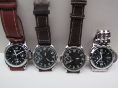 An Orkina automatic Airforce GMT wristwatch with a seconds subsidiary dial and calendar aperture