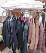 Sheepskin jackets together with a large quantity of morning suits,